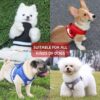 Heart Home Reflective Dog Harness With Adjustable Leash|Breathable Polyester Mesh Fabric |Medium Size|HT-844|Comfortable No-Pull Grip|Quick Release Buckles|Easy On - Easy Off Harness|Black