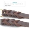 RvPaws Genuine Leather Dog Leash 6 Foot Long 1/2 Inch Wide Dog Training Leash Lead Strong Durable Dog Slip Lead (Length 60 Inch)