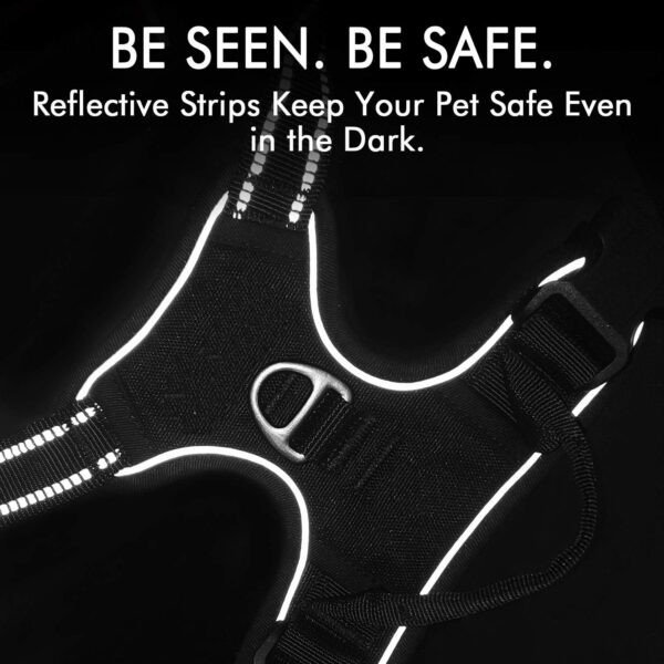 PETS EMPIRE Reflective Oxford Material Vest Adjustable No-Pull Pet Harness for Dogs for Easy Control and Outdoor (Small)