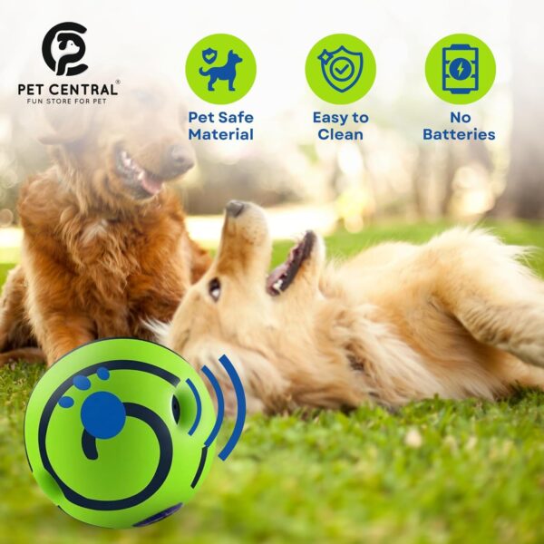 714LygEX62L._SL1500_.jpg Interactive Toy Ball for Dogs Bouncing Giggle Ball Chew Ball for Aggressive Dogs Molar Dog Ball Self Moving Dog Toys Green Fun Ball for Medium and Large Dogs Pet Supplies – 5.5”x 5.5”