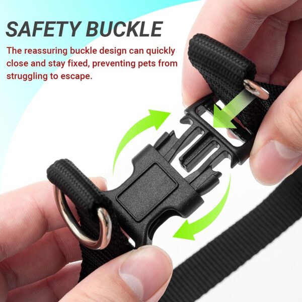 7150ykwOhML._SL1500_.jpg No Pull Dog Harness - Step in Dog Harness and Leash for Small Medium Large Dog - Escape Proof Adjustable Soft Leash Collar Set for Walking Training Hiking Outdoor, 15 Cm, 15 Cm