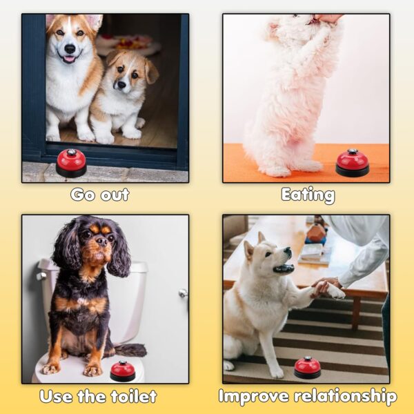 YellowCult Dog Doorbell for Potty Training with Loud Ring, Pet Training Bell for Dogs to Ring to Go Outside, Non-Slip Puppy Bell for Door with Cute Paw Print | Dog Training Bell Communication Tool