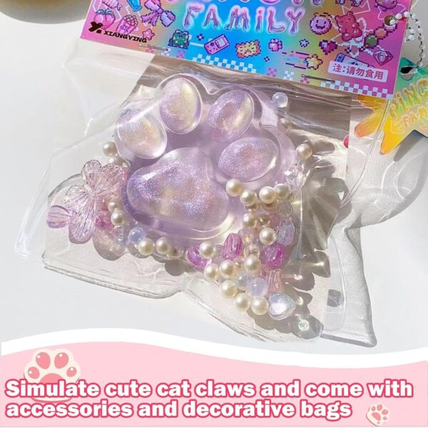 2PCS Squishy Toy, Taba Squishy, Fufu Squishy Taba Squishy Cat Paw Taba Squishy Making kit Fufu Squishy cat paw Stress Relief for Boys Girls Birthday Party Supplies