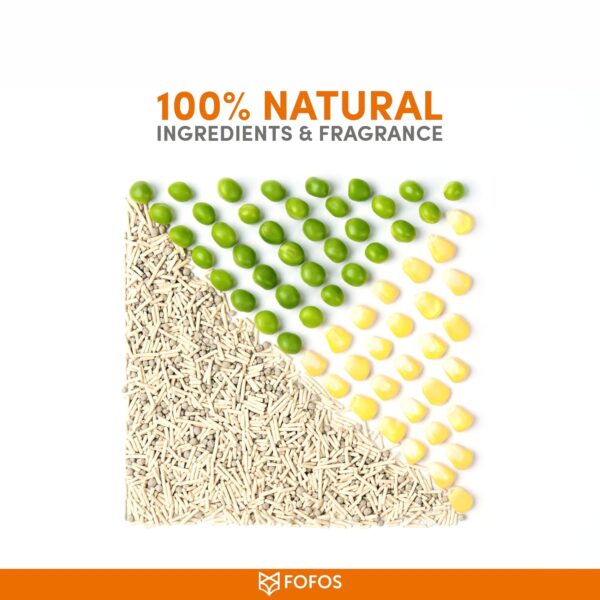 Barkbutler x FOFOS Tofu & Crushed Bentonite, Cat Litter Sand | 2.5kgs/6L | Flushable tofu cat Litter | High Odour Control | 99% dust-Free | Ultra Absorption & Clumping Litter Sand for Cat | White