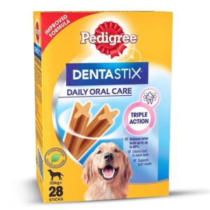 Pedigree Dentastix Oral Care Dog Treat, Adult Large Breed (25+ Pedigree Dentastix Oral Care Dog Treat, Adult Large Breed (25+ kg), 1.08 kg, Recommended by Vets, Supports Gum Health, Reduces Risk of Gum diseases
