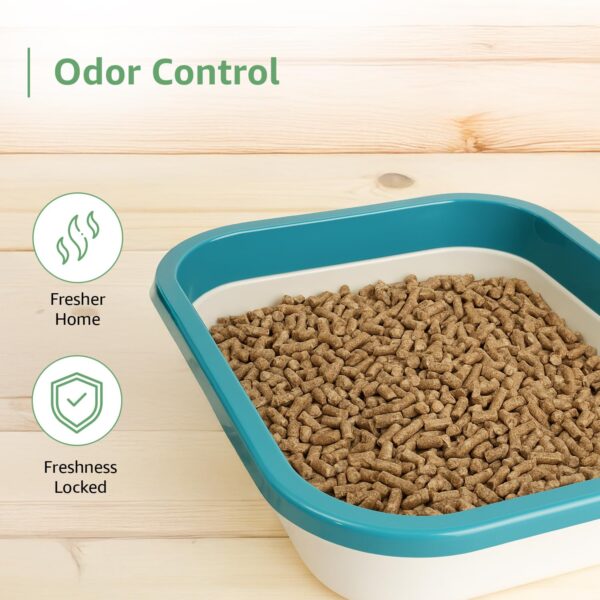 Amazon Basics Premium Pine Wood Cat Litter | 5 Kg | Unscented | 100% Natural | Biodegradable | Fast Absorption | Low Dust | Odor Control