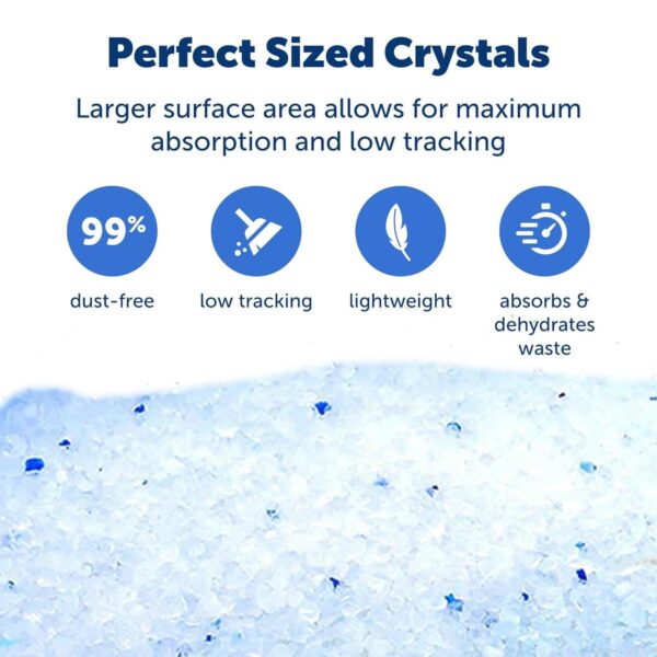 Cature Care by Nature Premium Crystal Cat Litter, Ultra Absorbent Silica Gel, 2.8kg/6L, Dust Free, Eco-Friendly Litter for Cats