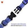 7162MguvKFL._SL1500_.jpg Wooflix Reflective Leash & Collar Combo Set for Medium Large Dogs Durable Strong Dog Collar Belt & Dog Leash for Medium & Large Dogs Training & Walking Lead Dog Leash (Blue Reflective, Medium)