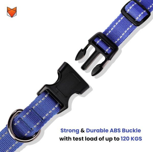 7162MguvKFL._SL1500_.jpg Wooflix Reflective Leash & Collar Combo Set for Medium Large Dogs Durable Strong Dog Collar Belt & Dog Leash for Medium & Large Dogs Training & Walking Lead Dog Leash (Blue Reflective, Medium)
