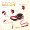 716ANkuwKSL._SL1500_.jpg Elite Pet Store | 360 Tangle Free Premium Retractable Dog Leash | Heavy Duty ABS | Anti-Slip Handle | One-Hand Brake, Pause, & Lock | Alloy Buckle | Ideal for Dogs Upto 50kg | Upto 26ft | 5M | Pink