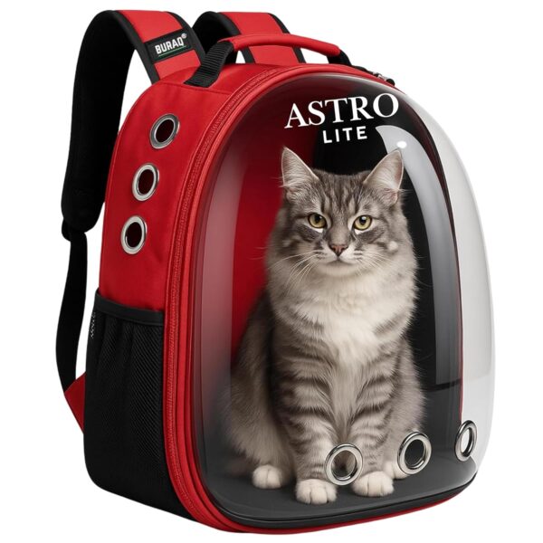 Buraq Astronaut Lite Pet Carrier Backpack, Designed with Breathable Space, Buraq Astronaut Lite Pet Carrier Backpack, Designed with Breathable Space, Ventilated Cat Bag, Comfortable Cat Carrier for Outdoor Use