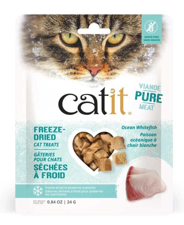 Catit -Recipes_Freeze-Dried-Treats (24 G, Ocean Whitefish),All Life Stages