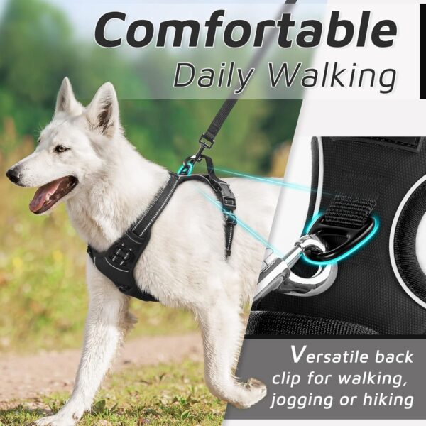 BOLTZ Extra Large Dog Harness with Night Reflective Strips, Double Chest Support, Adjustable Straps, Mesh Padding for Comfort, Secure Fit for XL Breeds, Chest Size Upto 50 Inch, 10M Visibility