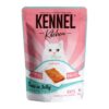 Kennel Kitchen Wet Cat Food for Adults and Kittens, Fish Chunks in Gravy, 12 Pouches (12 X 100g) & Tuna in Jelly, 12 x 80g Each Grain Free Wet Cat Food for Adults & Kittens