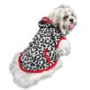 Lulala Dog Hoodie Fuzzy Dog Sweater with Leash Hole and Lulala Dog Hoodie Fuzzy Dog Sweater with Leash Hole and Pocket Warm Soft Cozy Hooded Sweatshirt Fleece for Small Dog & Cat (Black, Grey-8Inch)