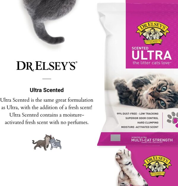 Dr. Elsey’s Ultra Scented Premium Bentonite Cat Litter, Dust-Free, Quick Absorption, Low Tracking, Hard Clumping, Superior Odor Control, Multi-Cat Friendly - 8.16kg