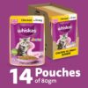 717yxjo3sIL._SL1500_.jpg Whiskas Junior Kitten (2-12 Months) Wet Cat Food, Chicken in Gravy, 80 g (Pack of 14), Hydrating Food Made With Real Chicken, 100% Complete & Balanced Nutrition for Kittens