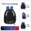 718Ju-KVW7L._SL1500_.jpg Buraq Astronaut Lite Pet Carrier Backpack, Designed with Breathable Space, Ventilated Cat Bag, Comfortable Cat Carrier for Outdoor Use