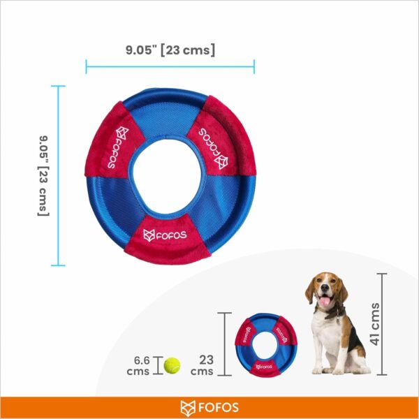 BarkButler x FOFOS Born Wild Frisbee Dog Toy - Red, Durable & Lightweight Pet Toys, Crinkle Paper Inside, Dog Toys for Medium Dogs to Large Dogs (10-30 kgs) of All Breeds