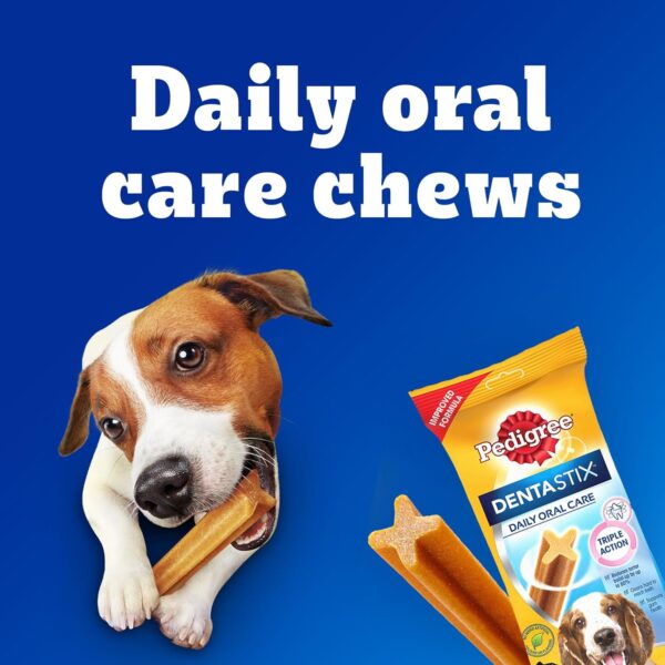 7190Pqt1cQL._SL1500_.jpg Pedigree Dentastix Oral Care Dog Treat, Adult Medium Breed (10-25 kg), 2.88 kg (Pack of 16), Recommended by Vets, Supports Gum Health, Reduces Risk of Gum diseases