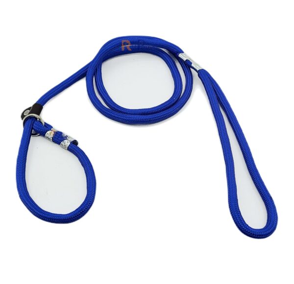 RvPaws Dog Training Leash Slip Leash, Adjustable Length, Strong & Durable Training Show Leash,Soft Nylon Rope I Leather Adjustable, Length 5 Feet X 1 CM - Pack of 1 (Multicolor)