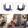 Lulala Service Dog Harness, Large Medium Small Dog No-Pull Reflective Vest,Breathable Adjustable Pet Harness with Piastic Handle for Outdoor Walking -with On Off Locker(Blue L)