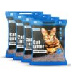 Cat Litter 20kg | 100% Natural Bentonite Clay | Rapid Clumping, Odour Lock, Low Dust, Gentle on Paws | Premium Absorbent Cat Litter for All Breeds | Pack of 4