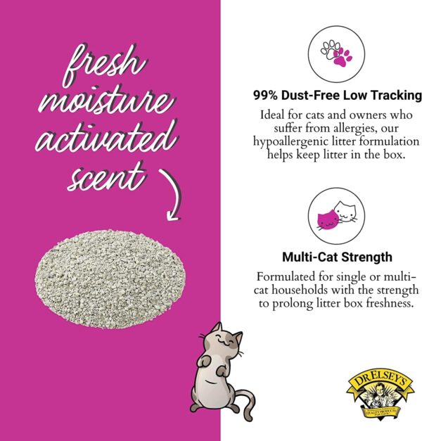 Dr. Elsey’s Ultra Scented Premium Bentonite Cat Litter, Dust-Free, Quick Absorption, Low Tracking, Hard Clumping, Superior Odor Control, Multi-Cat Friendly - 8.16kg