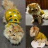 719mslNB8rL._SL1500_.jpg Lulala Turtleneck Dog Sweater - Winter Coat Apparel Classic Cable Knit Clothes with Leash Hole for Cold Weather, Ideal Gift for Pet in New Year (Yellow, 8 Inch)