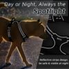 BOLTZ Extra Large Dog Harness with Night Reflective Strips, Double Chest Support, Adjustable Straps, Mesh Padding for Comfort, Secure Fit for XL Breeds, Chest Size Upto 50 Inch, 10M Visibility
