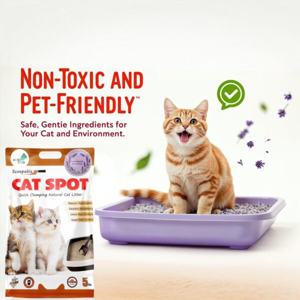 WOW DOG Catspot Cat Litter (Lavender Fragrance) 10 Kgs -Scoopable Smart Bentonite (for Multiple Cats)