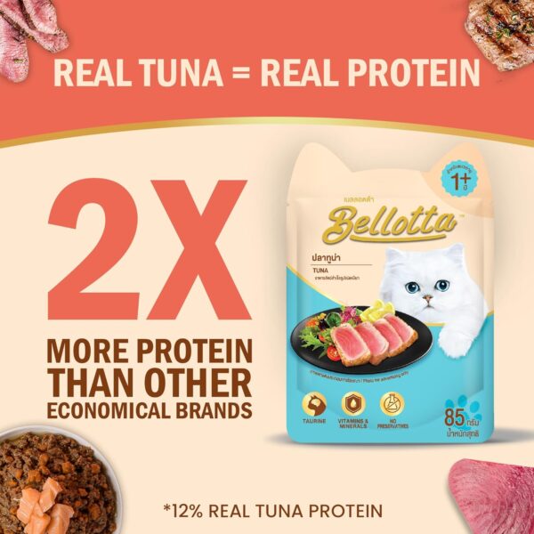 Bellotta Premium Wet Food for Cats and Kittens, Tuna, 85 g (Pack of 24)
