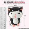 71CJVNp-kL._SL1500_.jpg Foodie Puppies Natural Latex Rubber Squeaky Black & White Puppy Toy | Suitable for Small Dogs (0-10kgs) | Animal Design, Fetch & Chew Safe Play Toy
