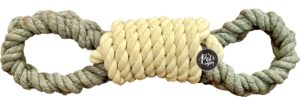 The Pets Company Natural Loop Tug Dog Rope Toy for The Pets Company Natural Loop Tug Dog Rope Toy for Aggressive Chewers, Dental Tug Dog Toy with Thick Knots for Large Dog Breeds