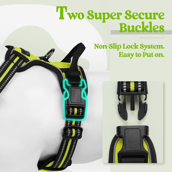 Premium Reflective Dog Vest Harness| Soft Breathable| Padded Handle| Adjustable Straps & Luxury Buckle | Soft Padded Mesh | No Pull | No-Choke | Chest 28-35 inch | All Giant Breeds 35-60 Kg