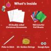 Skillmatics Foil Fun - Christmas Ornaments, Mess Free Art for Kids, Festive Holiday Craft Kits, DIY Decor Creative Activity, Gifts for Girls & Boys Ages 4, 5, 6, 7, 8, 9, and Up