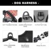 PHOEPET No Pull Dog Harness Medium Reflective Front Clip Vest with Handle,Adjustable 2 Metal Rings 3 Buckles,[Easy to Put on & Take Off](L, Grey)