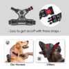 PHOEPET No Pull Dog Harness Medium Reflective Front Clip Vest with Handle,Adjustable 2 Metal Rings 3 Buckles,[Easy to Put on & Take Off](L, Grey)
