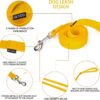 Dog Collar Belt and Leash Set for Large Dogs, Dog Stylish Nylon Leash Belts with Bell - Labrador, Golden Retriever, Pitbull, German Shepherd, Husky, Doberman (Large, Yellow)