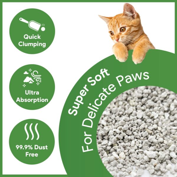 Goofy Tails White Bentonite Clumping Cat Litter 5L (5L X 1 Pack)| Odour Control Ammonia Locker Formula| 99.9% Dust Free, Anti-Bacterial Litter for Cats| Chemical Free Ultra Absorption Litter for Cats
