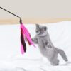 The Pets Company Cat Wand Teaser Toy | Feather + The Pets Company Cat Wand Teaser Toy | Feather + Big Fur Feather Ball | for Kittens + Older Cats | Interactive Cat Playing Toy | Set of 2