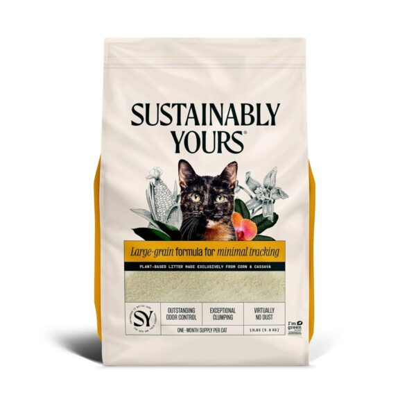 Sustainably Yours, Natural Large Grain Multi-Cat Litter, 5.9 Kg