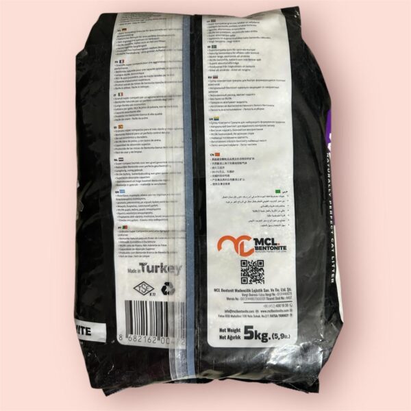 WonderWhite Premium White Cat Litter Made in Turkey | 5 Kg in a Pack | White Bentonite Clumping Sand | (Lavender Scent) Safe for Multiple Cats & Kittens with Wand Toy