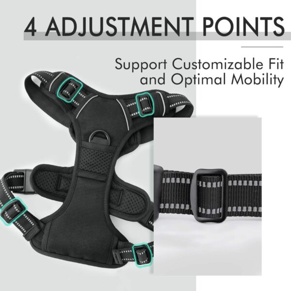 PETS EMPIRE Reflective Oxford Material Vest Adjustable No-Pull Pet Harness for Dogs for Easy Control and Outdoor (Small)