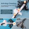 Heavy Duty Nylon Dog Leash, Anti Slip Padded Handle Long Dog Leash, Highly Reflective Leash for Dogs, Dog Rope for Small & Medium Dogs, Dog Training Leash, Black, 10MM 5 Feet Long.