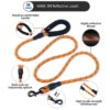 71GyqcQjyrL._SL1500_.jpg HANK Dog Harness Leash Set - 3M Reflective Strap - Dog Body Belt - No Pull Harness - Dog Vest for Training - Walking (Orange - Grey - M (Harness + Leash)
