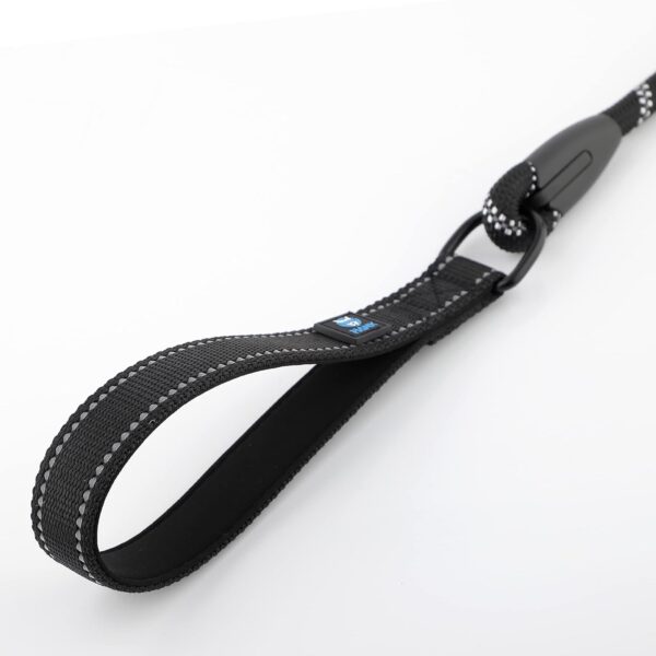 71HlO39WfYL._SL1500_.jpg HANK Dog Leash | 3M Reflective Leash for Dogs | Heavy Duty Dog Rope for Small to Large Dogs | Comfortable Padded Handle 5 Feet (Black + New Version, Large - Suitable Upto (18-80KG))