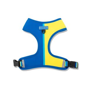 Heads Up For Tails Blazing Blue Dog Reversible Harness - Heads Up For Tails Blazing Blue Dog Reversible Harness - Blue & Neon Green - L