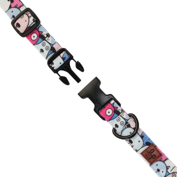 Lana Paws Polyester Googly Eyes Durable Fabric Dog Collar Belt For Large Dogs_Pack Of 1, Blue,24X1.5 Inch