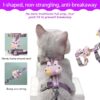 71IN8JZUFNL._SL1200_.jpg Qpets® Cat Harness and Leash Set, Outdoor Harness for Cat with Quick Release Buckle Adjustable Cat Harness for Small Cats, Lightweight Soft Walking Travel Petsafe Harness